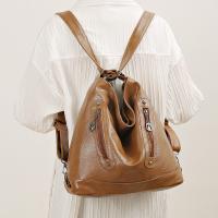 PU Leather & Polyester Backpack hardwearing PC