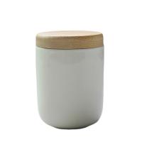 Bamboo & Ceramics dampproof Tea Caddies durable & dustproof white PC