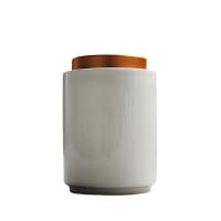 Ceramics dampproof Tea Caddies durable & dustproof white PC