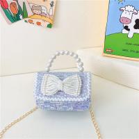 Sequin Bowknot Handbag with chain & for children Synthetic Leather & Plastic Pearl PC