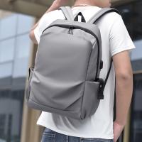 Oxford & Nylon Backpack large capacity & hardwearing & with USB interface & waterproof Polyester Solid PC