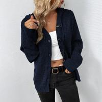 Wool & Polyester Sweater Coat & loose Solid PC