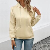 Polyester Women Sweatshirts & loose & with pocket Solid PC