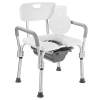 Alliage d’aluminium & PE Plastique & Acier inoxydable Chaise de bain Blanc pièce