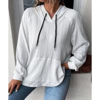 Spandex & Polyester Damen Sweatshirts, Jacquard, Solide, mehr Farben zur Auswahl,  Stück