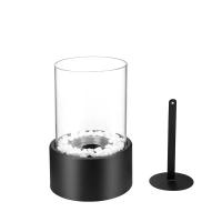 Glass & Stainless Steel Creative Tabletop Fireplace portable Set
