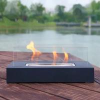 Glass & Stainless Steel Tabletop Fireplace portable PC
