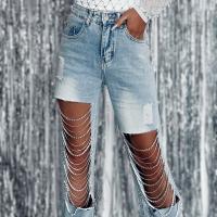 Polyester Ripped Women Jeans & loose PC