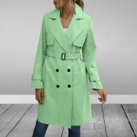 Woven & Polyester Women Coat mid-long style Solid PC