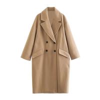Woollen Cloth & Cotton Women Coat mid-long style & loose & thermal Solid PC
