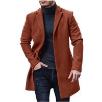 Polyester Men Coat mid-long style Solid PC