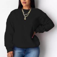 Polyester Plus Size Women Sweatshirts & loose Solid PC