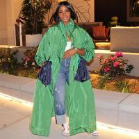 Spandex & Polyester Vrouwen Trench Coat Lappendeken meer kleuren naar keuze stuk