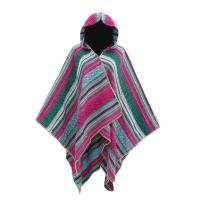 Polyester With Siamese Cap Cloak thicken & thermal striped PC