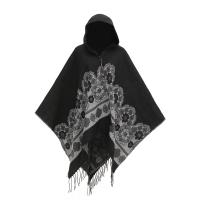 Polyester With Siamese Cap & Tassels Cloak thermal floral PC