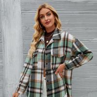 Polyester Manteau femmes Plaid plus de couleurs pour le choix pièce