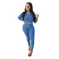 Polyester Soft Women Casual Set & two piece & skinny Solid Set
