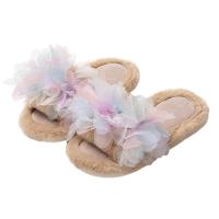 Plush & PVC Fluffy slippers & breathable Pair