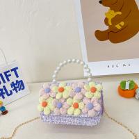 Baumwollstoff & Kunststoffperle Handtasche, mehr Farben zur Auswahl,  Stück