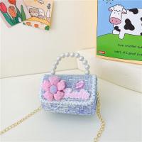 PU Leather & Plastic Pearl Handbag with chain & for children PC