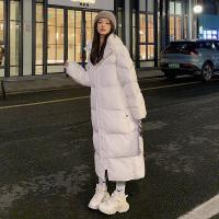 Polyester long style & With Siamese Cap Women Parkas thicken & loose Solid PC