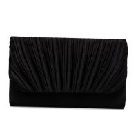 Polyester Pleat Clutch Bag with chain Solid PC