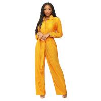 Polyester Slim & Straight Long Jumpsuit slimming Solid PC