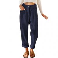 Corduroy High Waist Women Long Trousers & loose :3XL PC