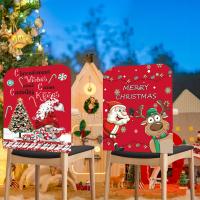 Wildleder Weihnachten Stuhl Abdeckung, unterschiedliche Farbe und Muster für die Wahl,  Stück