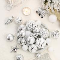 El plastico Árbol de Navidad colgando de la decoración, plata,  trozo