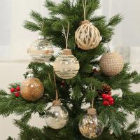 Pet Vánoční dekorace koule Konopné lano různé barvy a vzor pro výběr kus