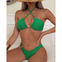 Polyamid Bikini, Solide, Grün,  Festgelegt