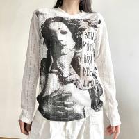 Polyester Sweatshirts femmes Imprimé Blanc pièce
