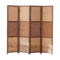 Carbonized Reeds & Pine foldable Floor Screen for home decoration Lot