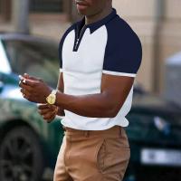 Polyester & Katoen Mannen korte mouw T-shirt Afgedrukt verschillende kleur en patroon naar keuze stuk