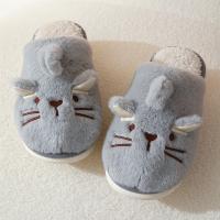 Plush & EVA Fluffy slippers hardwearing & thermal Cartoon Pair