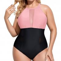 Polyamide Plus Size One-piece Swimsuit & hollow printed PC