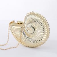 Acrylic hard-surface Clutch Bag with chain Solid gold PC