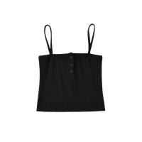 Cotton Camisole midriff-baring & backless patchwork Solid PC