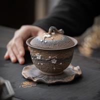 Cerámica Tazas de té, plato & Tapa de la taza, hecho a mano,  Conjunto