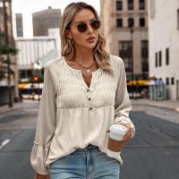 Polyester Women Long Sleeve Blouses slimming Solid PC