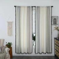 Polyester shading Curtain geometric white PC