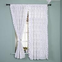 Cotton Linen & Polyester shading Curtain printed floral white PC