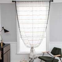 Polyester shading Curtain striped white PC