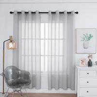 Cotton Linen shading Curtain gray PC