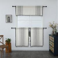 Polyester and Cotton shading Sunshade Curtain printed geometric white PC