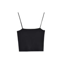 Cotton Slim Camisole midriff-baring knitted Solid PC