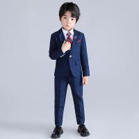 Viscose & Polyester & Cotton Slim Boy Leisure Suit patchwork Set