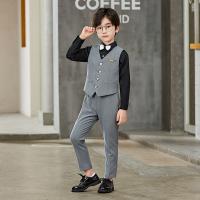 Spandex & Polyester & Cotton Slim Boy Leisure Suit Set