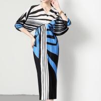 Polyester Slim One-piece Dress striped : PC